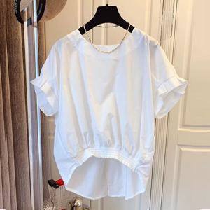 [베나프]모르 반팔 백리본 블라우스_BJ2BL003