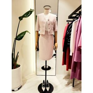 [모조에스핀] V넥 트위드 핑크 자켓 (J252XSF103)