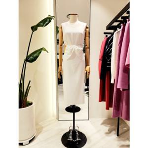 [모조에스핀] 리본 포인트 화이트 H라인 스커트 (J252XSD007)