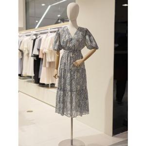 SOUP 숲 프린트 허리끈 V넥 원피스 (SB5OP3E)