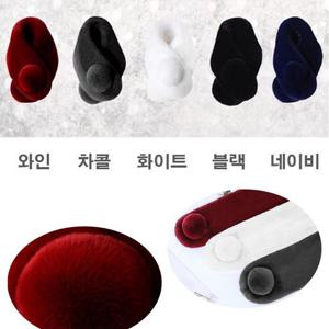 밍크 자석 목도리 퍼 머플러 쁘띠 넥워머 방울 포인트