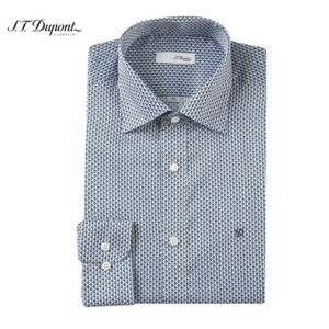 (듀퐁)24년 SS 신상 -SE4SM21L251SBU(블루)- 슬림핏 면100 프린트 캐주얼 긴팔셔츠