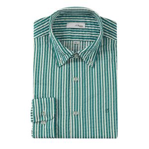 (듀퐁)25년 SS 신상 -SE5SM21LS324SGE(그린)- 슬림핏 시어써커 스트라이프 긴팔셔츠