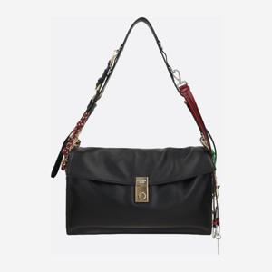 프라다 블랙 가죽 플랩 클로저 숄더 백 1BD378VOO6 2C6AF0002