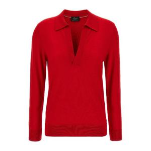 브리오니 캐시미어 실크 브이넥 폴로 스웨터 UMQE0LP1K82 6400