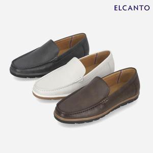 엘칸토  (LCMC78U413) 남성 소가죽 투톤 로퍼 2cm