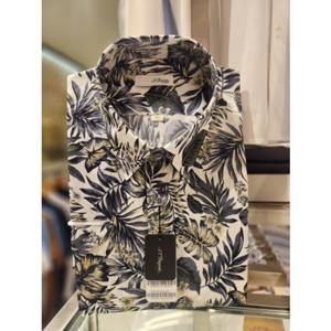 듀퐁셔츠  일반핏 반팔 SE5MM11HS120SGY 하와이얀 프린트 2025 경량셔츠  신상품