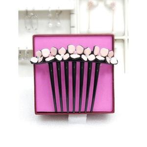 로뎀 세이브존05 프랑스 스와로브스키 7플라워 대형 빗핀 (핑크)01 RDA23060257