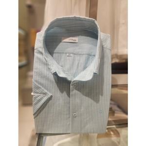 듀퐁셔츠 슬림핏 반팔 SE5MM21HS313SMI 민트  뱀부레이온 남방