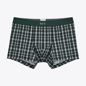 [예스][그린체크]타탄 체크 그린컬러 폴리스판 남성드로즈YSMDB341