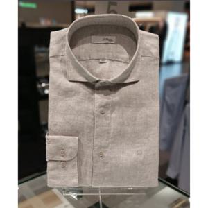 듀퐁셔츠 슬림핏긴팔 SE4SM21LS334SOT 오트밀 퓨어 린넨 선물용