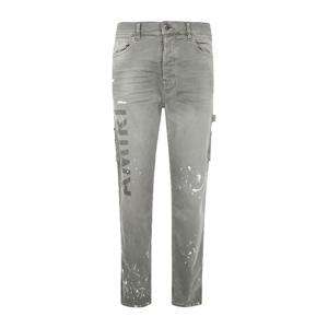 아미리 그레이 페인트 스플래터 스텐실 슬림 진 AMDNSM1018 OLI