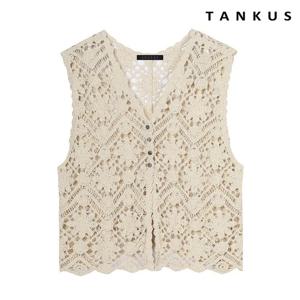 [탱커스]버튼업루즈핏니트 베스트 (TX2VT016L0)