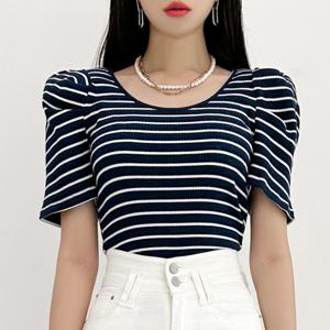 [금찌]금찌 글로리 단가라 패드 티 ST7532T