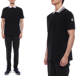 [몽클레어(패션잡화)]25SS 남성 로고 자수 폴로 반팔티셔츠 (8A00025 89A16 999 25S)