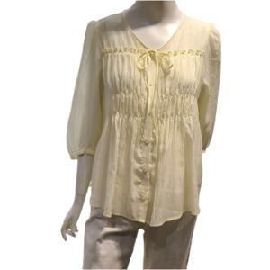 [숲]7부 제천타이 3단 셔링 블라우스(SB8LS81)