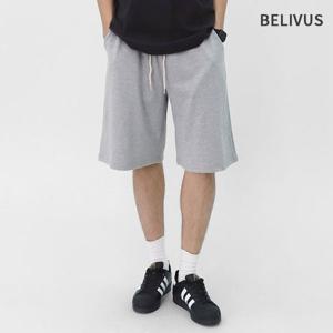빌리버스 남성 와이드 반바지 밴딩 버뮤다 스웨트 팬츠 BHL106