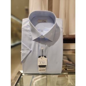 듀퐁셔츠 슬림핏반팔 SE5MM21HS301SBU 120수 블루 혼주용 선물용