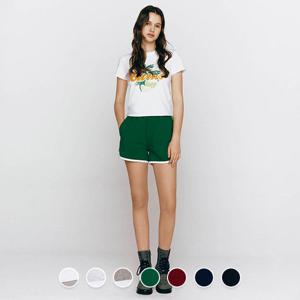 [지오다노]여자 반바지 테리 코튼 배색 밴딩 돌핀 숏 팬츠405551