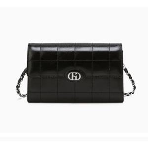 [헤지스] 블랙 퀼팅 소가죽 체인크로스백/HIWA5F764BK]