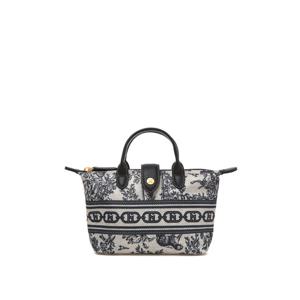 LL[선물포장][H.Toile] 시그니처 H 뜨왈 네이비 토트겸 크로스백 S HIBA5E650