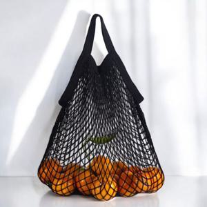 게더릭 코튼 장바구니 그물가방 2종세트 (블랙)