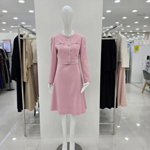 [꼼빠니아]탈부착 프릴넥 트위드 원피스 CAFU3-WOP010_CJ