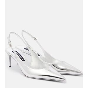 돌체앤가바나 메탈릭 레더 슬링백 펌프스 P00966533