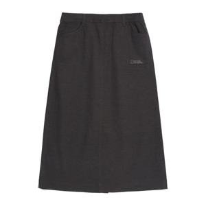 내셔널지오그래픽 N253WSK910 여성 데님라이크 롱 스커트 BLACK BROWN
