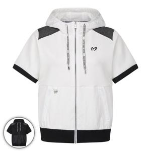 [마스터바니] 여성 컬러 블록 후드 집업 반팔 티셔츠 (421E3TF110)