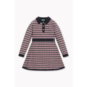[베네통키즈]체크 니트 원피스 QAOP06541