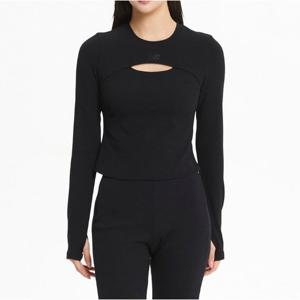 뉴발란스 W 라이트 골지 컷아웃 긴팔티 BB NBNDE3W822 19 AC