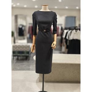 모조 모조에스핀 보트넥 슬림핏 스트라이프 원피스 (J253XSE002)