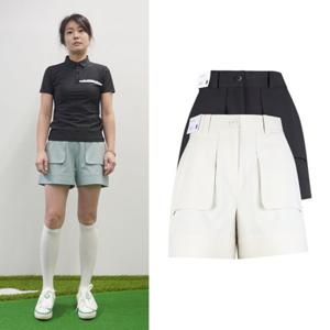 럭스골프 여성 하프밴딩 포켓 포인트 반바지 MS25MWB721