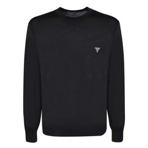 26 SS 프라다 레터링 로고 버진 울 롱슬리브 크루넥 니트 점퍼 스웨터 UMB2641ZLE