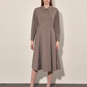 [올리비아로렌]MARIO허리자수 플레어 원피스VOCOA4F8221