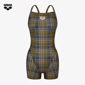 아레나 컨트리 체크 A5FL1LH05 YEL (주머니백 증정)  여성 일반 2부반신 싱글 수퍼플라이백 실내수영복