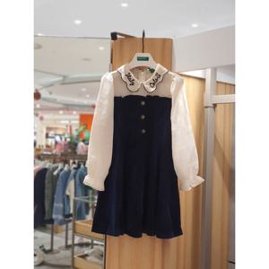 베네통키즈6 벨벳 레이어드 원피스 QAOP22561 25W