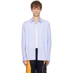 26 SS 마틴로즈 남성 블루   화이트 클래식 셔츠 252892M192017