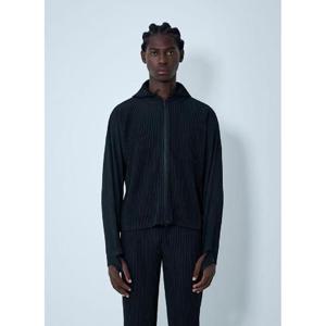 26 SS Homme Plisse Issey Miyake 남성 후드 플리츠 재킷 hmp0162004blk