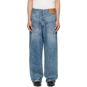 베트멍 청바지 블루 백 투 프론트 데님 진 252669M186009