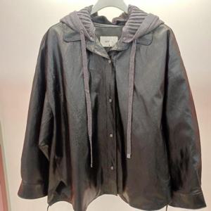 Destijl HC06 스판 루즈핏 팔뚝품넉넉한 라이더 레더 점퍼형 탈부착후드 가죽쟈켓 D2553jk02B