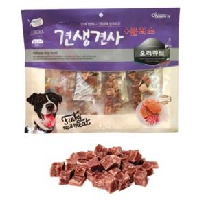 강아지훈련간식 견생견사 플러스 오리 큐브 300g 1P 애견 육포 간식