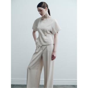 모조 모조에스핀 랩스타일 반팔소매 블라우스 (J252MSC141)