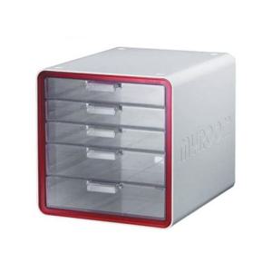 SYSMAX 마이룸서류함 5단(258x345x295mm 적색) 서류꽂이 파일 트레이 책상 정리 오피스 사무실 서류 서류함 문구