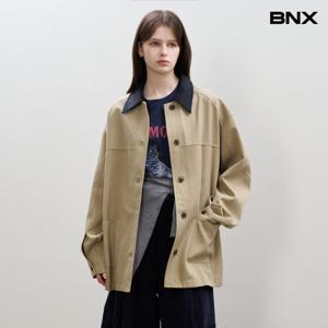 [비엔엑스]카라 배색 버튼업 긴팔 자켓 (BX3JK010L0)