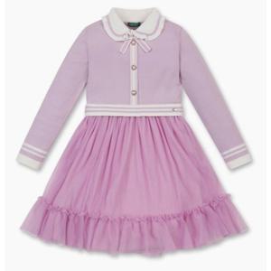 [베네통키즈]25FW-카라 니트 샤 원피스/QAOP25561