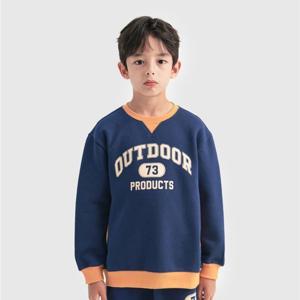 [아웃도어프로덕츠 키즈]바시티 컬러 블록 기모 맨투맨 (네이비) OD244IMM10_NVY