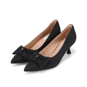 [BABARA] 바바라 양가죽 리본 펌프스 BBI242BK