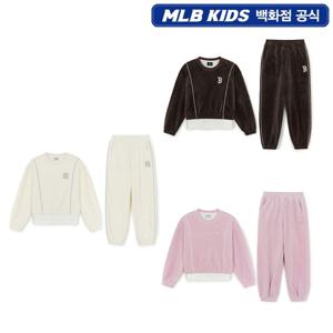 MLB키즈 스포티브 베이직 여아 벨벳 맨투맨세트 7FS2B0856